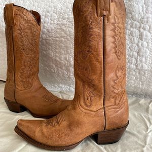 Dan Post Brown Leather Cowboy Boots